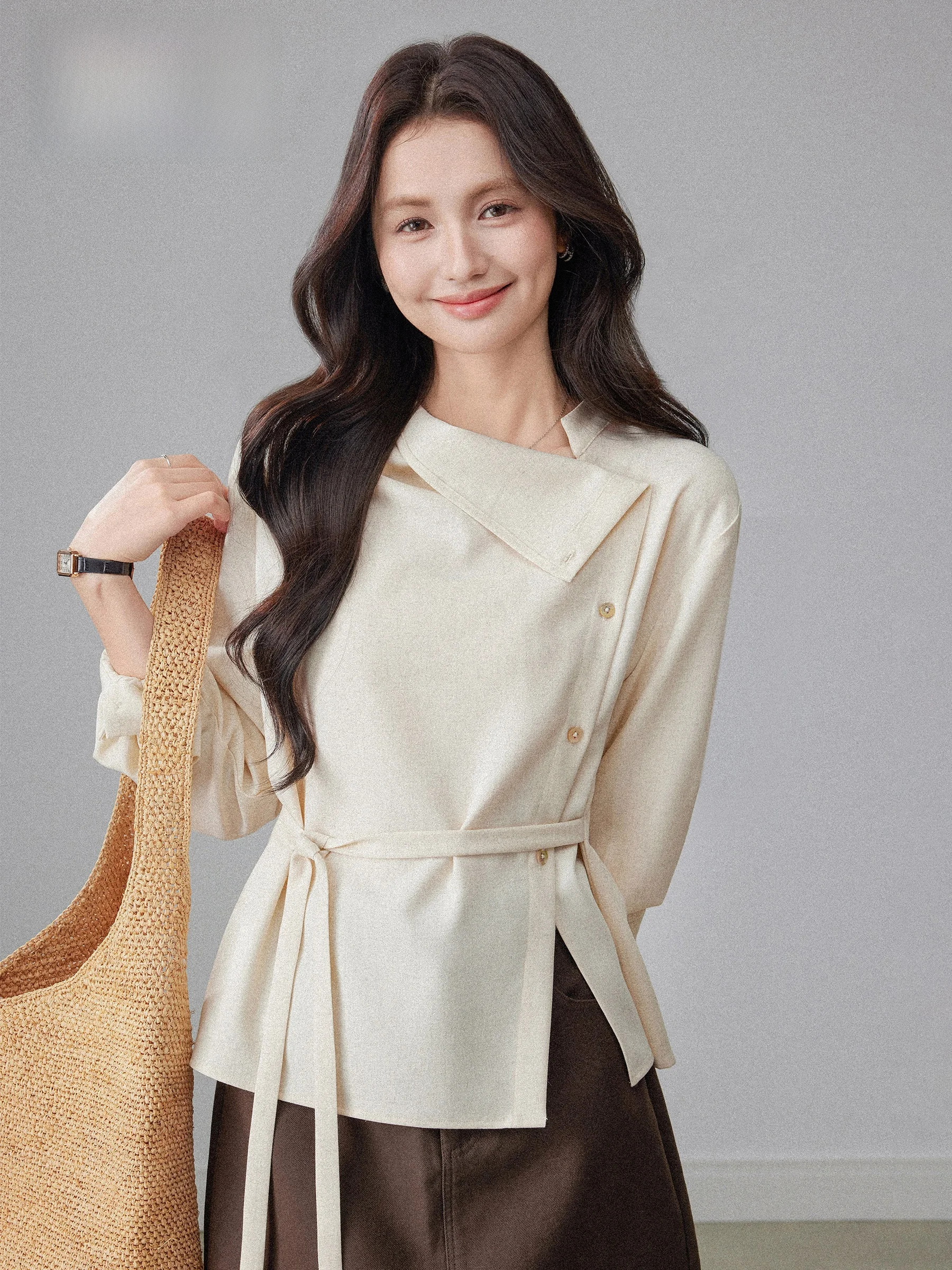 Ele Chic Women's irt Early Spring Slimming Waist Design Long Sve Button up Top Faionable French Sle K26C06006
Ele Chic Women's irt Early Spring Slimming Waist Design Long Sve Button up Top Faionable French Sle K26C06006