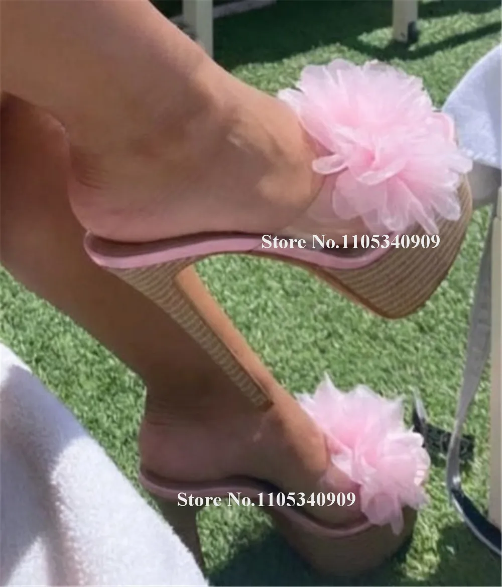 Bondarenko Pink Flowers Decorated Stiletto Heel Slippers Open Toe Clear PVC Straps High Platform Thin Heel Sandals Dance Heels
Bondarenko Pink Flowers Decorated Stiletto Heel Slippers Open Toe Clear PVC Straps High Platform Thin Heel Sandals Dance Heels