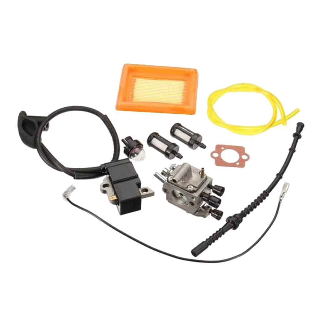 String Trimmer Carburetor Kit Air Filter Fuel Hose Ignition Coil for Brush Cutter FS Series Durable Metal Parts
String Trimmer Carburetor Kit Air Filter Fuel Hose Ignition Coil for Brush Cutter FS Series Durable Metal Parts