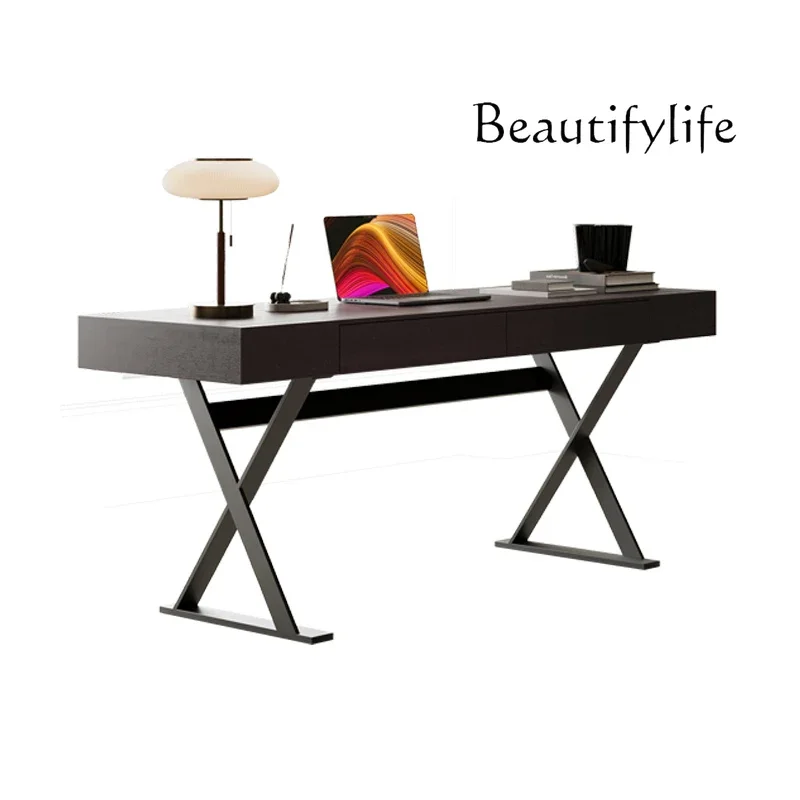 Desk Italian minimalist home writing desk study desk living room high-end solid wood study table
Desk Italian minimalist home writing desk study desk living room high-end solid wood study table