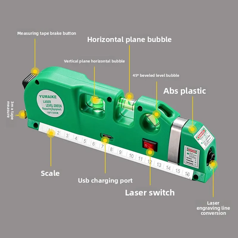 Портативный высокоточный лазерный уровень - Инфракрасный магнитный пузырьковый инструмент для трансграничного уровня
Портативный высокоточный лазерный уровень - Инфракрасный магнитный пузырьковый инструмент для трансграничного уровня