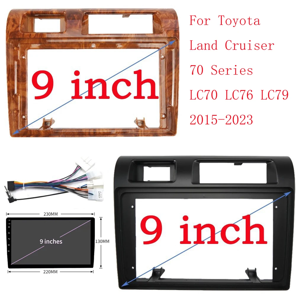 9-дюймовый автомобильный каркасный адаптер для лицевой панели Android, комплект панели для установки приборной панели для Toyota Land Cruiser 70 серии LC70 LC76 LC79 2015-2023
9-дюймовый автомобильный каркасный адаптер для лицевой панели Android, комплект панели для установки приборной панели для Toyota Land Cruiser 70 серии LC70 LC76 LC79 2015-2023