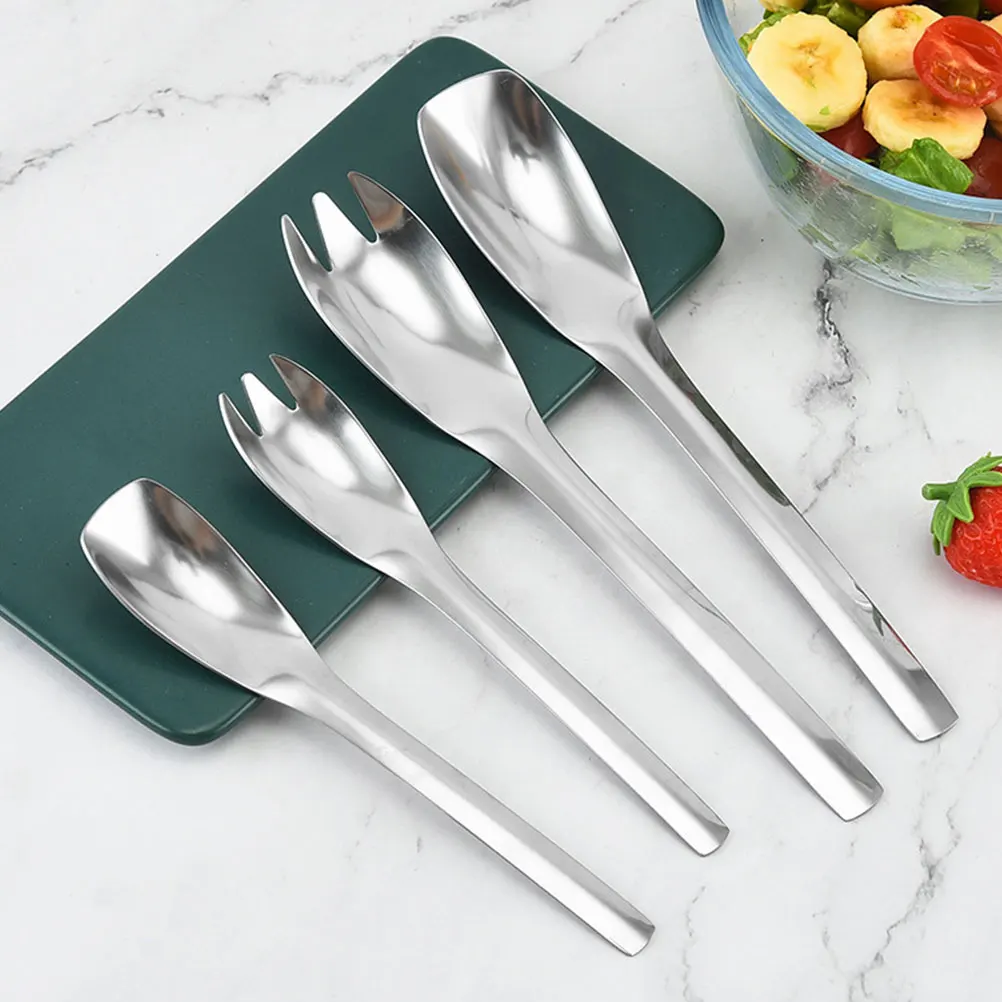 1Set Long Handle Salad Servers Stainless Steel Spork Household Kitchen Salad Serving Utensils Restaurant Buffet Serving Cutlery
1Set Long Handle Salad Servers Stainless Steel Spork Household Kitchen Salad Serving Utensils Restaurant Buffet Serving Cutlery
