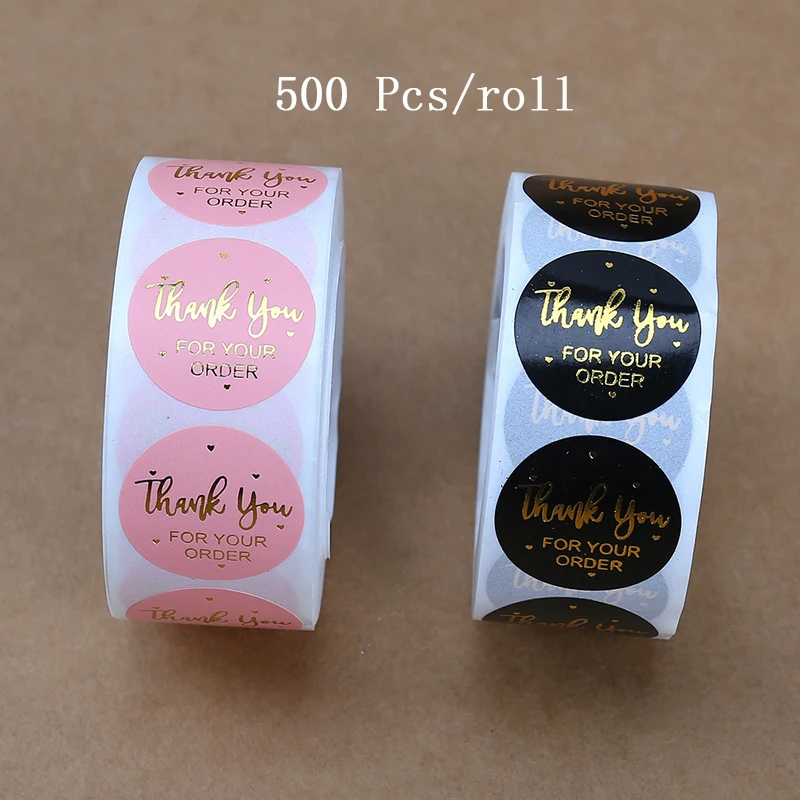 500Pcs/Roll Thank You for Your Order Stickers Round Hot Stamping Party Favors Label Handmade Gift Packaging Sealing Sticker
500Pcs/Roll Thank You for Your Order Stickers Round Hot Stamping Party Favors Label Handmade Gift Packaging Sealing Sticker