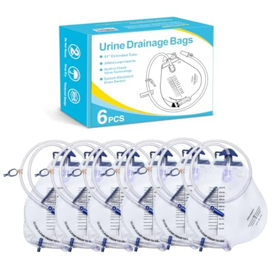 Мочеприемники 2000 мл с 6 катетерными мешками, с антирефлюксным клапаном, с зажимом для дренажной трубки и крючком для подвешивания
Мочеприемники 2000 мл с 6 катетерными мешками, с антирефлюксным клапаном, с зажимом для дренажной трубки и крючком для подвешивания