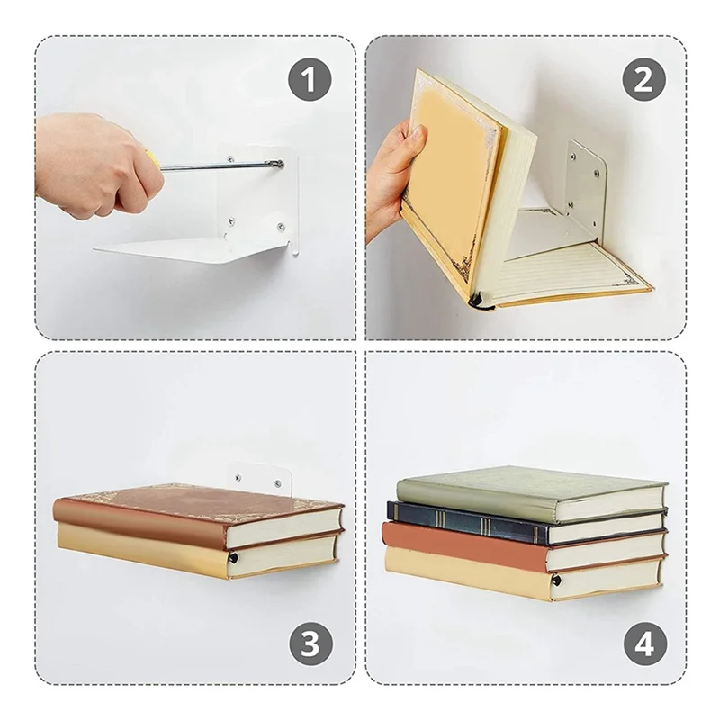 ABKS-Wall Mount Metal Shelves-Invisibility Floating Bookshelf 4Pcs Set For Bedroom For Room Bookcase,Small Bookshelf Design
ABKS-Wall Mount Metal Shelves-Invisibility Floating Bookshelf 4Pcs Set For Bedroom For Room Bookcase,Small Bookshelf Design