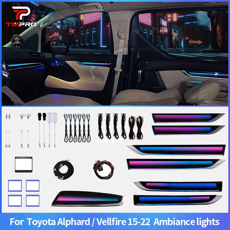 TMPRO 64 Colors LED Safety assistance systems Ambient Lighting For Toyota Alpha Vellfir 2015-2022 Automotive Interior Decoration
TMPRO 64 Colors LED Safety assistance systems Ambient Lighting For Toyota Alpha Vellfir 2015-2022 Automotive Interior Decoration