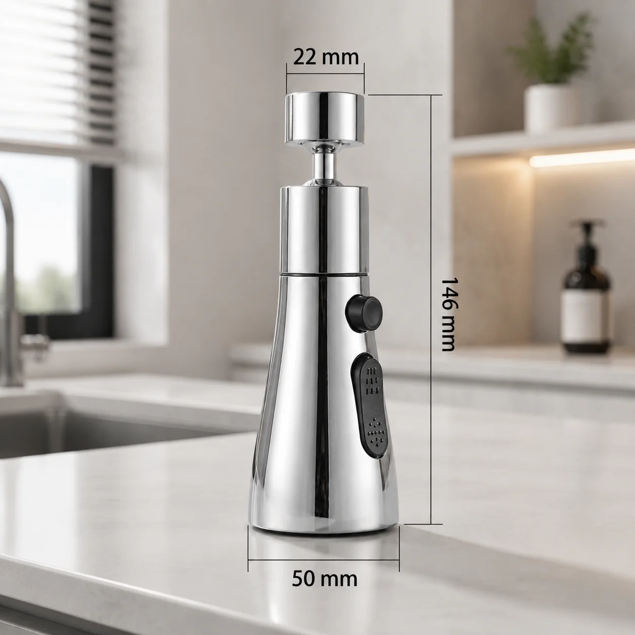 SANIVITAL Kitchen Faucet Sprayer Head 3 Modes Faucet Aerator High Pressure Water Saving Tap Nozzle Adapter
SANIVITAL Kitchen Faucet Sprayer Head 3 Modes Faucet Aerator High Pressure Water Saving Tap Nozzle Adapter