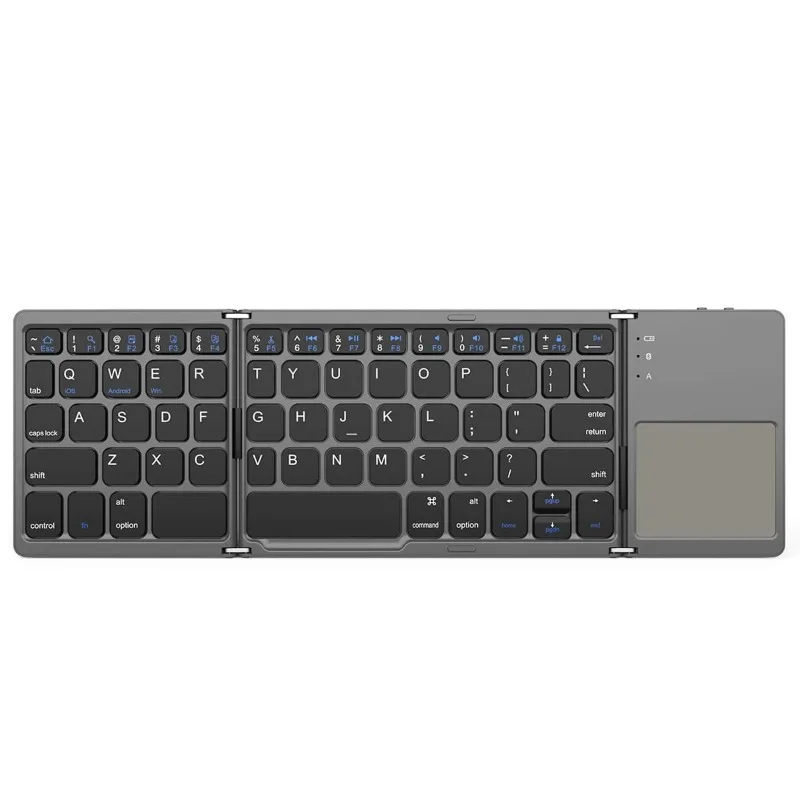 Slim with trackpad, portable triple folding, wireless bluetooth keyboard, tablet bluetooth keyboard
Slim with trackpad, portable triple folding, wireless bluetooth keyboard, tablet bluetooth keyboard