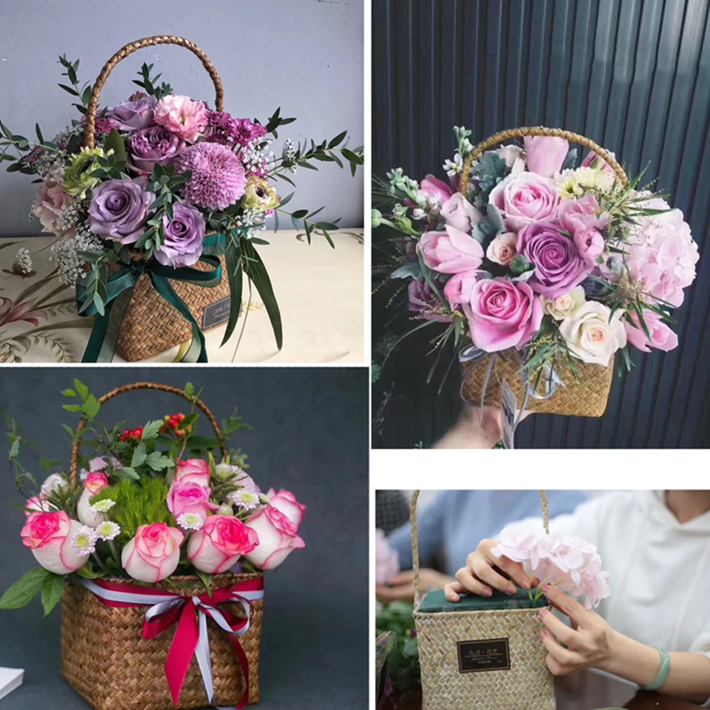 1pc 18X18X14Cm Natural Straw Woven Storage Baskets Portable Decorative Flower Baskets With Handle Home Wedding Party Decoration
1pc 18X18X14Cm Natural Straw Woven Storage Baskets Portable Decorative Flower Baskets With Handle Home Wedding Party Decoration