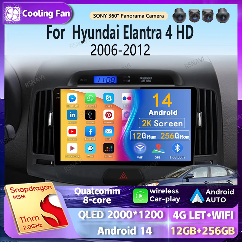Android 14 Carplay Auto 2K экран автомобильный радиоприемник мультимедийный плеер для Hyundai Elantra 4 HD 2006-2012 авторадио стерео 2din головное устройство
Android 14 Carplay Auto 2K экран автомобильный радиоприемник мультимедийный плеер для Hyundai Elantra 4 HD 2006-2012 авторадио стерео 2din головное устройство