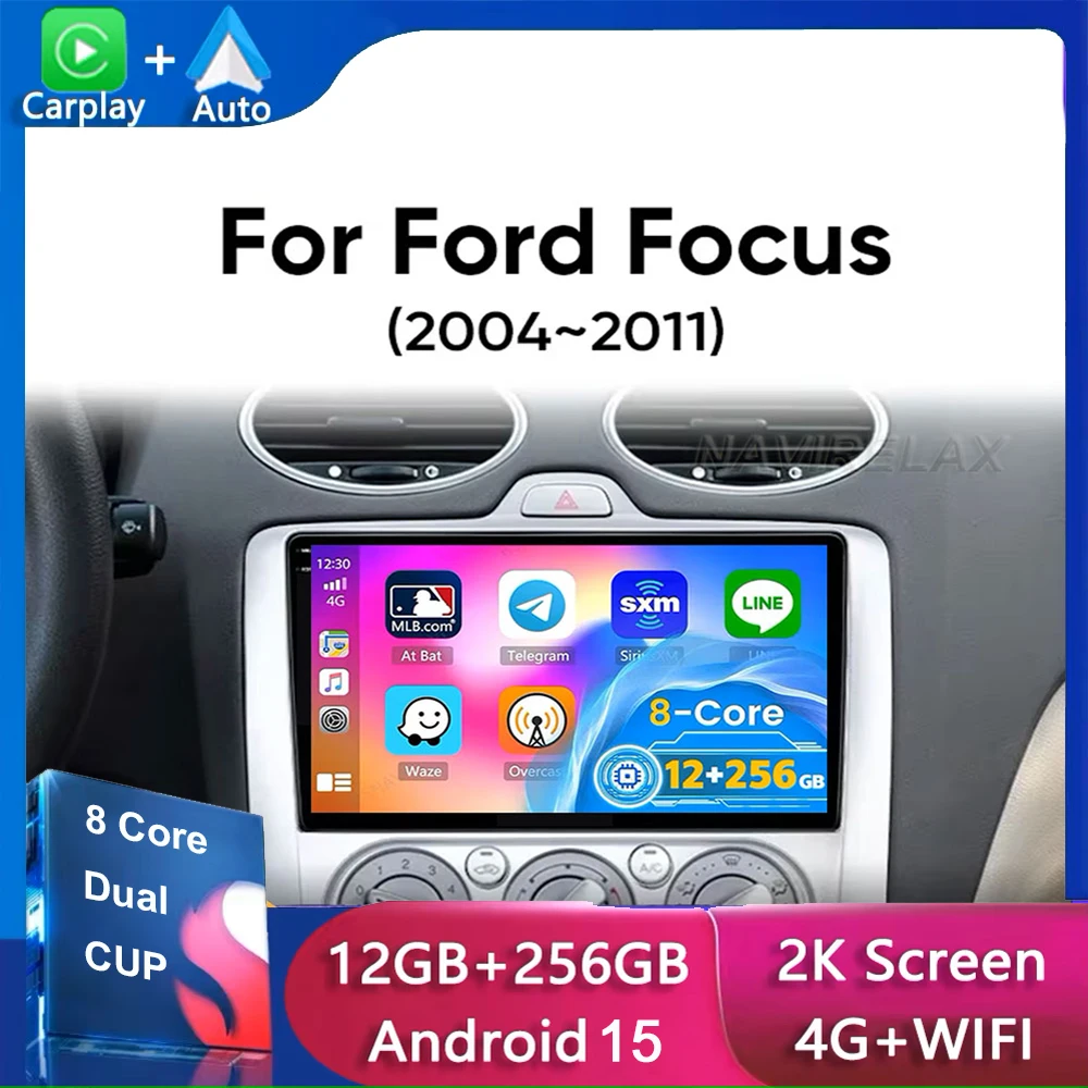 Автомобильный радиоприемник Carplay Android 15 для Ford Focus 2 3 Mk2 Mk3 2004-2011 Навигация GPS Мультимедийный плеер WiFi + 4G Стерео Авто DSP
Автомобильный радиоприемник Carplay Android 15 для Ford Focus 2 3 Mk2 Mk3 2004-2011 Навигация GPS Мультимедийный плеер WiFi + 4G Стерео Авто DSP
