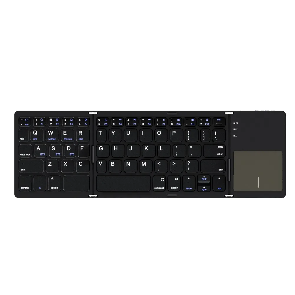 Slient Foldable Wireless Keyboard Universal Portable Bluetooth Keyboard Compact with Touchpad Rechargeable Keyboard
Slient Foldable Wireless Keyboard Universal Portable Bluetooth Keyboard Compact with Touchpad Rechargeable Keyboard