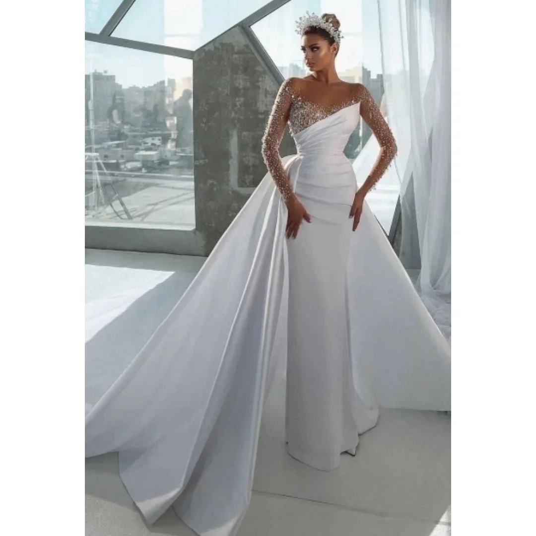 Wedding Dresses Women Elegant Party Dress Customized Rhinestone Decoration Evening Dresses Ball Gowns Special Occasions
Wedding Dresses Women Elegant Party Dress Customized Rhinestone Decoration Evening Dresses Ball Gowns Special Occasions