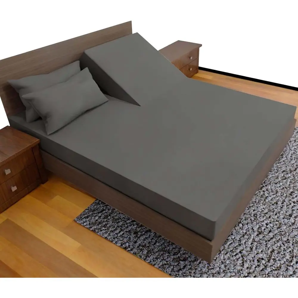 1900 Thread Count Egyptian Cotton Bamboo Bed Sheet Set - Split King with 36 Top, 1 Flat Sheet, 2 Pillowcases in Gray
1900 Thread Count Egyptian Cotton Bamboo Bed Sheet Set - Split King with 36 Top, 1 Flat Sheet, 2 Pillowcases in Gray