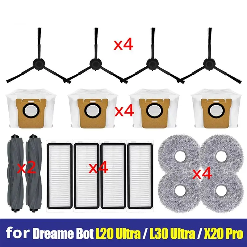 A24F-Suitable For Dreame Robot L20 Ultra L30 Ultra X20 Pro Accessories Main Side Brush Mop Cloth Filter Parts
A24F-Suitable For Dreame Robot L20 Ultra L30 Ultra X20 Pro Accessories Main Side Brush Mop Cloth Filter Parts