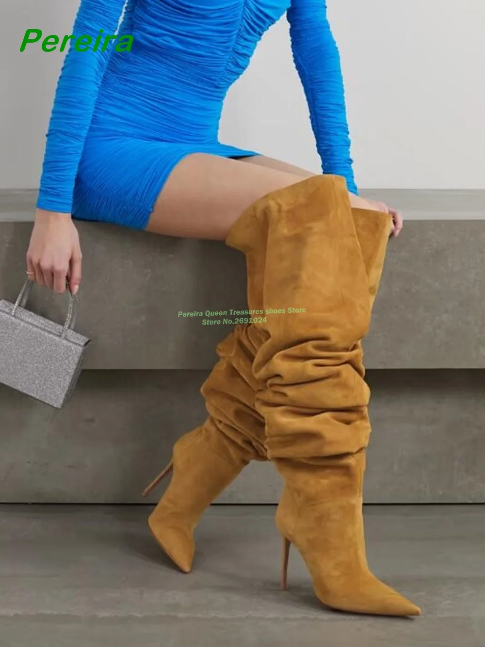 Suede Over The Knee Boots Brown Pointy Toe Stiletto Heels Women's Boots 2023 New Arrival Solid Pleated Winter Casual Shoes Sexy
Suede Over The Knee Boots Brown Pointy Toe Stiletto Heels Women's Boots 2023 New Arrival Solid Pleated Winter Casual Shoes Sexy