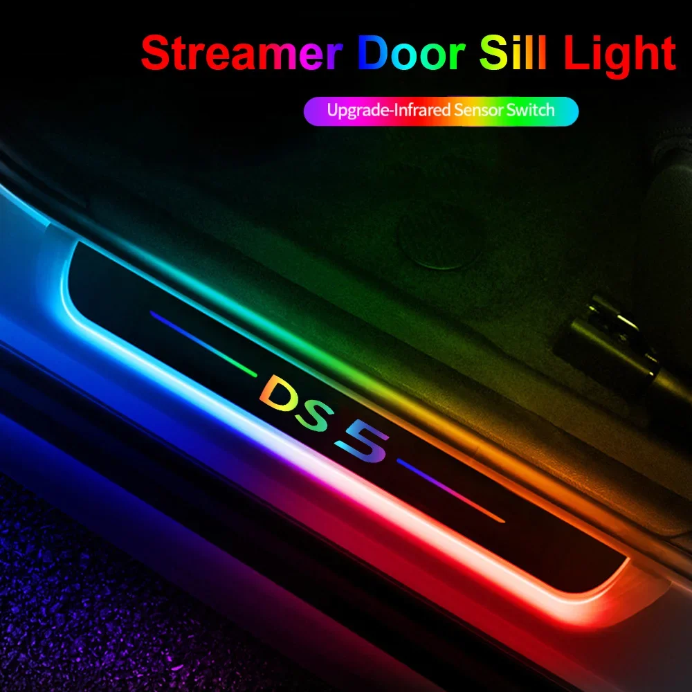 RGB Wireless Car Door Sill Light LED Streamer Auto Threshold Plate Welcome Pedal Decoration for Citroen DS5
RGB Wireless Car Door Sill Light LED Streamer Auto Threshold Plate Welcome Pedal Decoration for Citroen DS5