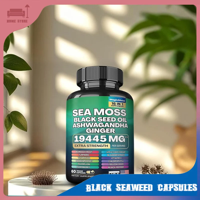 In Stock Black Seaweed Capsules 16 in 1 Contain Sea Moss Ginger Black Seed Oil Apple Cider Vinegar 60 Pieces Per Bottle
In Stock Black Seaweed Capsules 16 in 1 Contain Sea Moss Ginger Black Seed Oil Apple Cider Vinegar 60 Pieces Per Bottle