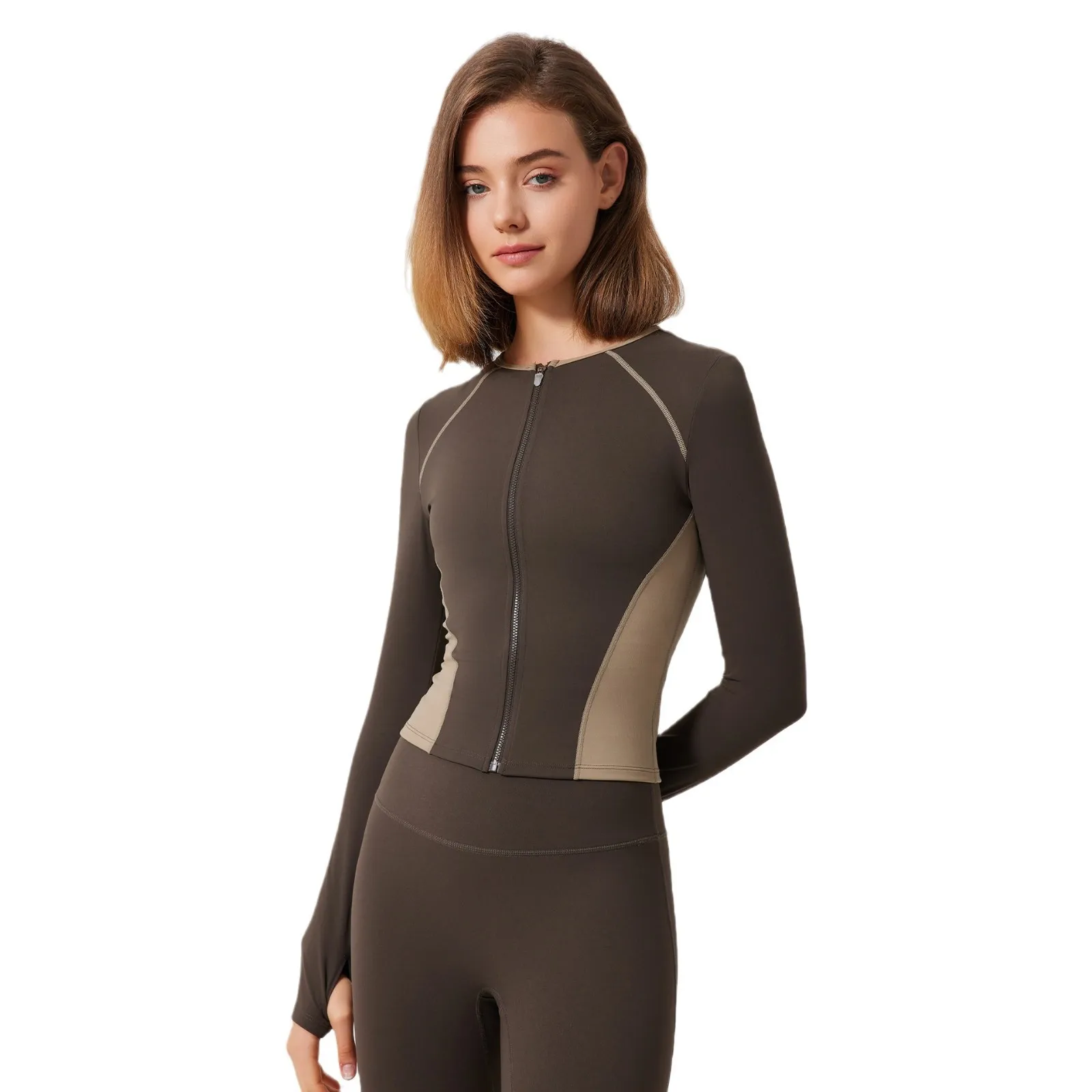 Mermaid Curve Contrast Sports Jacket Slim-Fit Slimming Crewneck Zipper Fitness Clothes Top Comfortable Yoga Clothes Long Sleeve
Mermaid Curve Contrast Sports Jacket Slim-Fit Slimming Crewneck Zipper Fitness Clothes Top Comfortable Yoga Clothes Long Sleeve