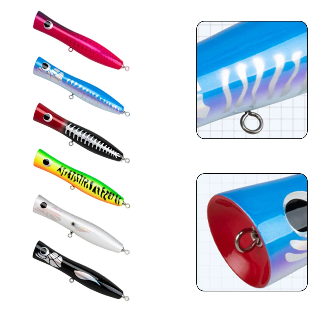 21.9cm Wooden Sea Trolling Popper Big Game Topwater Stickbait For Boat Fishing 120g Stable Swimming Posture Fish Luring
21.9cm Wooden Sea Trolling Popper Big Game Topwater Stickbait For Boat Fishing 120g Stable Swimming Posture Fish Luring