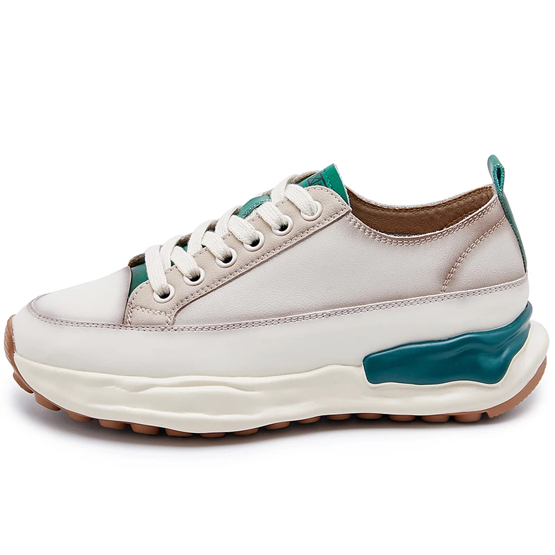 Women's Chunky Platform Sneakers Genuine Leather Breathable Thick Sole Casual Shoes Colorblock Lace-Up Walking Trainers Shoes
Women's Chunky Platform Sneakers Genuine Leather Breathable Thick Sole Casual Shoes Colorblock Lace-Up Walking Trainers Shoes