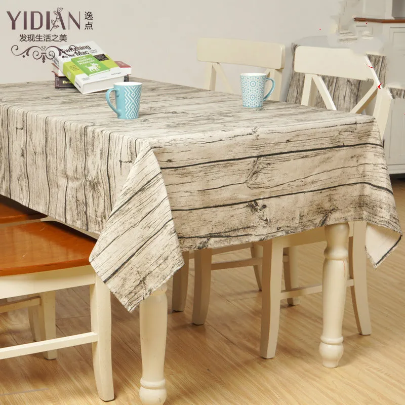 European contracted wood grain cotton and linen table cloth Dustproof tea table cloth
European contracted wood grain cotton and linen table cloth Dustproof tea table cloth