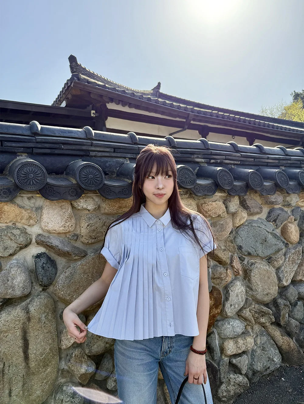 Dongda Gate Women's Short Sleeve Shirt Vintage Pleated Design Summer New Arrival Breathable Cotton Blend Neck Regular Fit
Dongda Gate Women's Short Sleeve Shirt Vintage Pleated Design Summer New Arrival Breathable Cotton Blend Neck Regular Fit