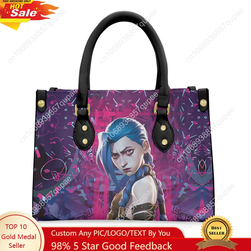 Anime Characters Arcane-Jinx Tote Bag Purse Womens Mens Personalized Text Image PU Leather Handbag Business Shopping Gift Bags
Anime Characters Arcane-Jinx Tote Bag Purse Womens Mens Personalized Text Image PU Leather Handbag Business Shopping Gift Bags