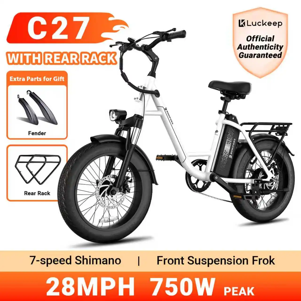 Электрический велосипед Luckeep C27 для взрослых, пик 750 Вт, съемный аккумулятор 28 миль в час, электровелосипеды 624 Втч, электронные велосипеды с толстыми шинами 20 дюймов для взрослых
Электрический велосипед Luckeep C27 для взрослых, пик 750 Вт, съемный аккумулятор 28 миль в час, электровелосипеды 624 Втч, электронные велосипеды с толстыми шинами 20 дюймов для взрослых