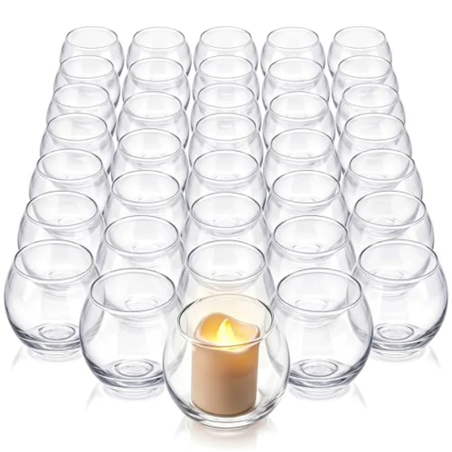 Wedding centerpieces table decor: clear glass tealight holders, round votive bowls, bulk 80-pack for party, holiday, Christmas,
Wedding centerpieces table decor: clear glass tealight holders, round votive bowls, bulk 80-pack for party, holiday, Christmas,