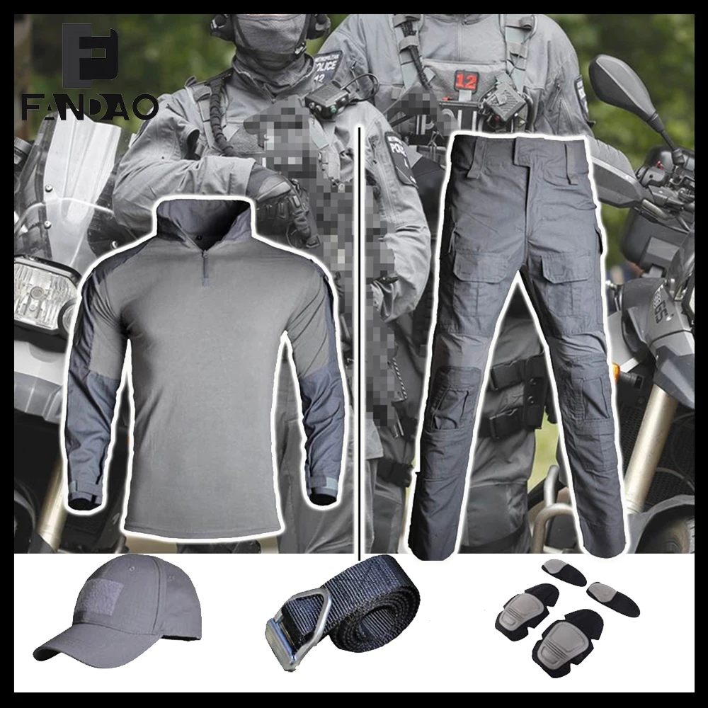 Tactical G3 Frog Suit Field Long Sleeve Combat Training Suit Set Multi Pockets Hunting Windproof Uniform with Hat Belt Knee Pads
Tactical G3 Frog Suit Field Long Sleeve Combat Training Suit Set Multi Pockets Hunting Windproof Uniform with Hat Belt Knee Pads