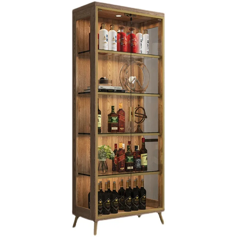 Solid wood wine cabinet living room modern simple household locker light luxury glass wine cabinet
Solid wood wine cabinet living room modern simple household locker light luxury glass wine cabinet