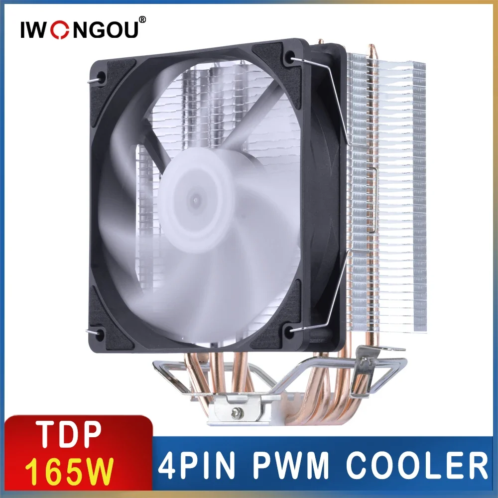 CPU Cooler Am4 4pin RGB 120mm Cooling Cpu Fan 4 Heatpipes Radiator IWONGOU Computer Cooler for Inetl Lga2011/1200/1700/1155/AMD
CPU Cooler Am4 4pin RGB 120mm Cooling Cpu Fan 4 Heatpipes Radiator IWONGOU Computer Cooler for Inetl Lga2011/1200/1700/1155/AMD
