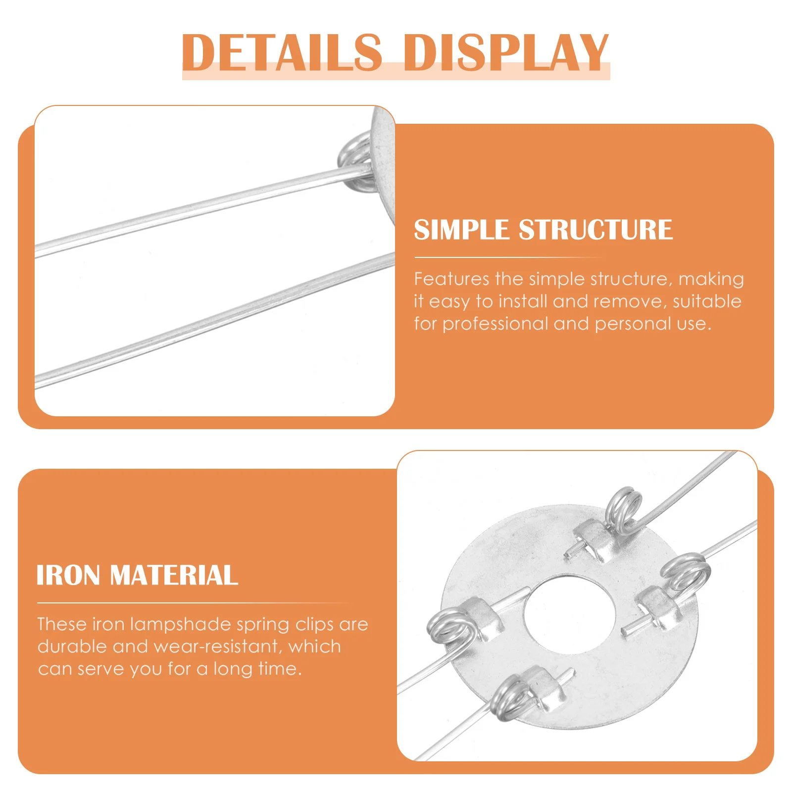20Pcs Lampshade Spring Buckles Dual-Fork Structure Long-Lasting Fixation for Various Lamps Convenient Use Lampshade Spring Clips
20Pcs Lampshade Spring Buckles Dual-Fork Structure Long-Lasting Fixation for Various Lamps Convenient Use Lampshade Spring Clips