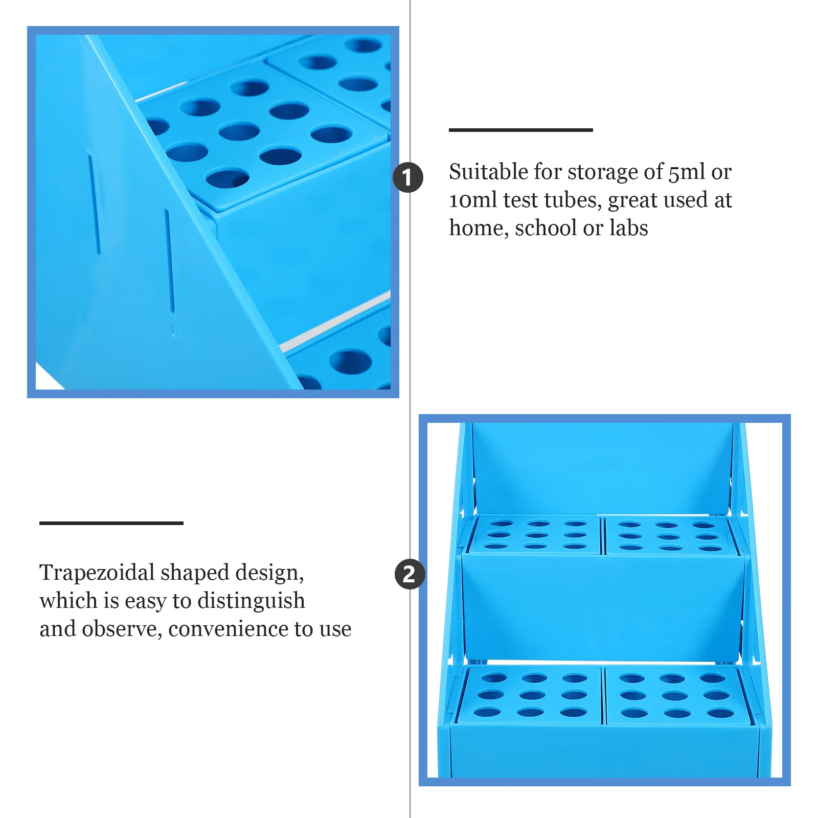Durable 72-Hole Trapezoidal Test Tube Stand Easy to Disassemble Install Clean Suitable for 5ml 10ml Tubes Laboratory Tool
Durable 72-Hole Trapezoidal Test Tube Stand Easy to Disassemble Install Clean Suitable for 5ml 10ml Tubes Laboratory Tool