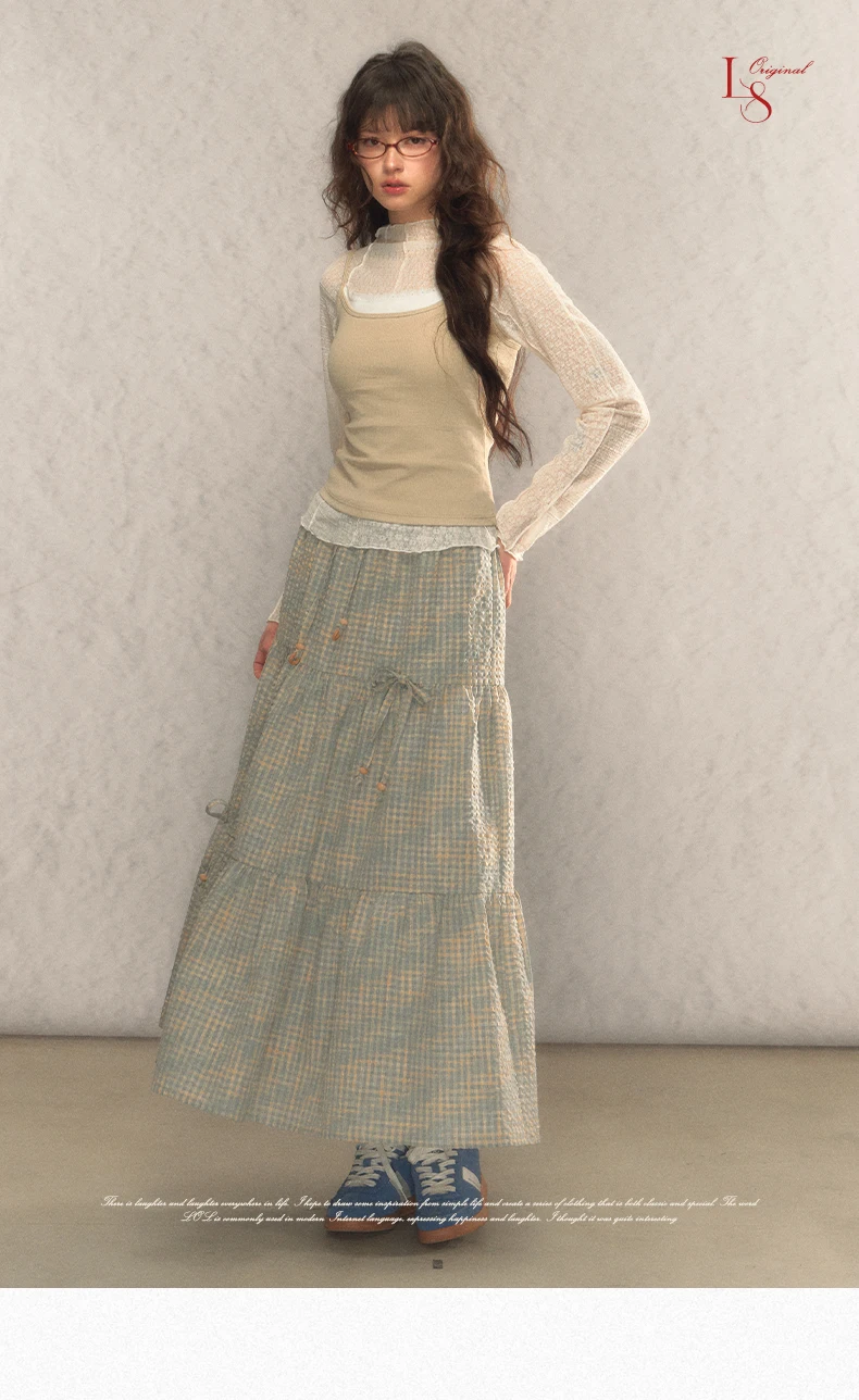Medium and long skirt women's loose casual fashion versatile new high waist elastic a-word spring summer plaid geometric pattern
Medium and long skirt women's loose casual fashion versatile new high waist elastic a-word spring summer plaid geometric pattern