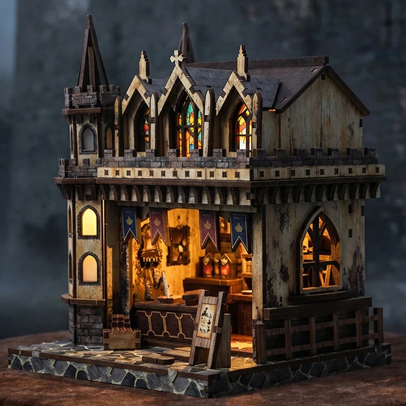 DIY Wooden Magic Store Casa Cottage Miniature Model Kits With Furniture Lights Dollhouse for Friends Birthday Gifts
DIY Wooden Magic Store Casa Cottage Miniature Model Kits With Furniture Lights Dollhouse for Friends Birthday Gifts