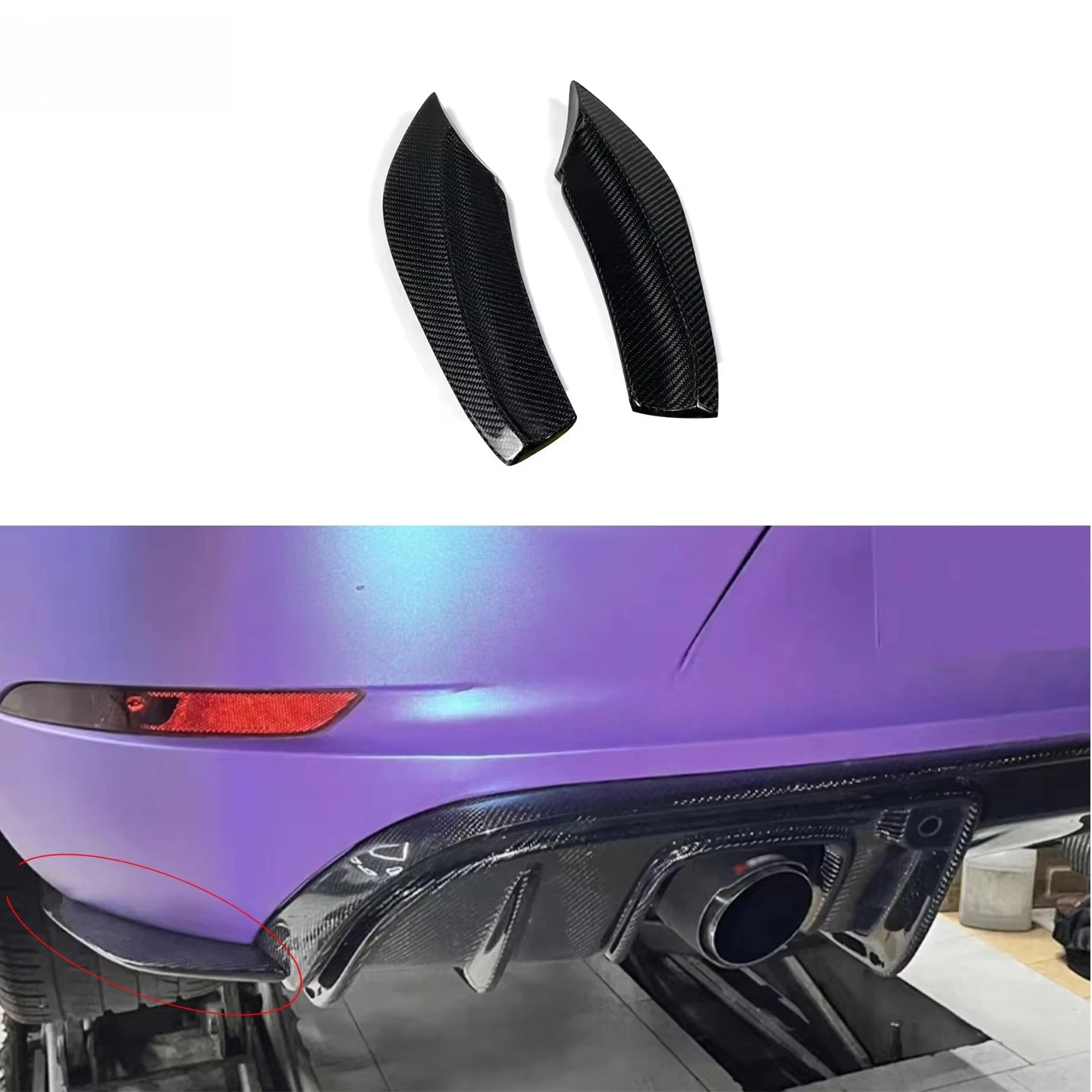 718 Carbon Fiber Rear Wrap Angle for Cayman 718 982 Boxster GT4 RS Rear Bumper Diffuser Wrap Angle Body Kit
718 Carbon Fiber Rear Wrap Angle for Cayman 718 982 Boxster GT4 RS Rear Bumper Diffuser Wrap Angle Body Kit