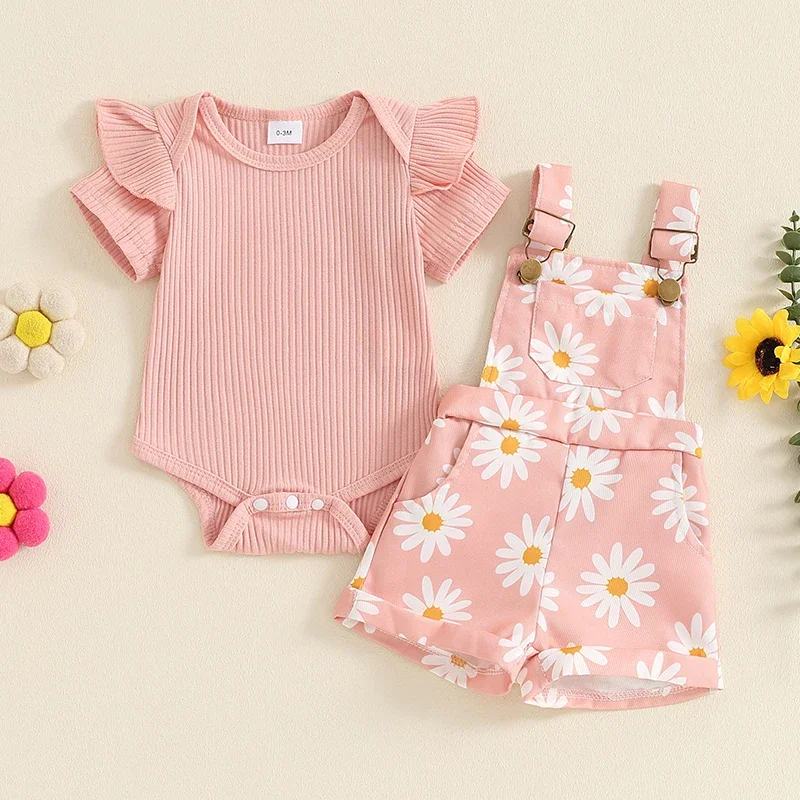 2025 Infant Baby Girls Shorts Set, Short Sleeve Romper with Flower Print Suspender Shorts Summer Outfit 0-18M
2025 Infant Baby Girls Shorts Set, Short Sleeve Romper with Flower Print Suspender Shorts Summer Outfit 0-18M