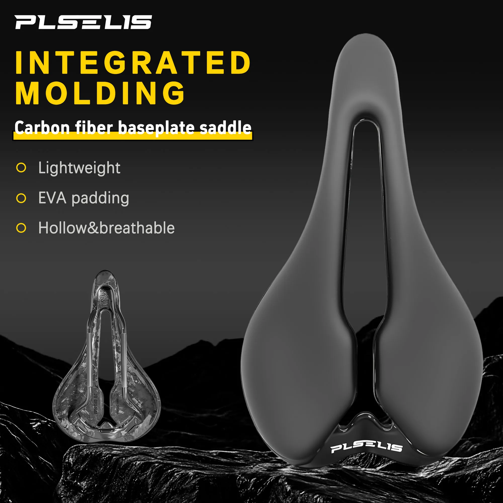 PLSELIS Ultra Light High Strength T800 Carbon Fiber 120g Comfortable Shock Absorber Seat Cushion Hollow Breathable Non stuffy
PLSELIS Ultra Light High Strength T800 Carbon Fiber 120g Comfortable Shock Absorber Seat Cushion Hollow Breathable Non stuffy