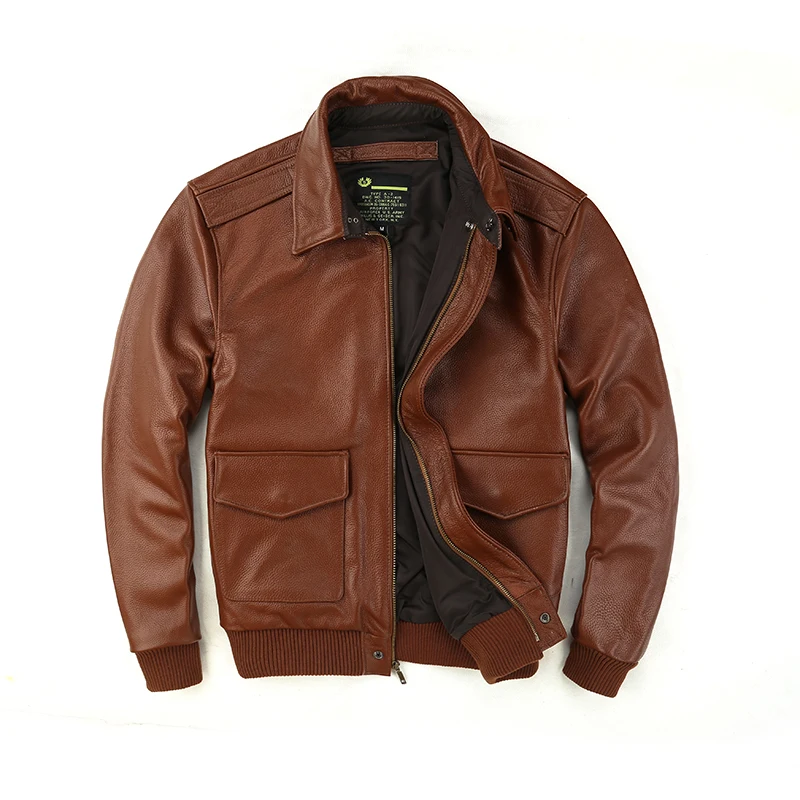 Новая мужская куртка из натуральной кожи A2 Flight Suit, коричнево-желтая, из воловьей кожи высшего слоя, мотоциклетная куртка, осенняя повседневная модель
Новая мужская куртка из натуральной кожи A2 Flight Suit, коричнево-желтая, из воловьей кожи высшего слоя, мотоциклетная куртка, осенняя повседневная модель