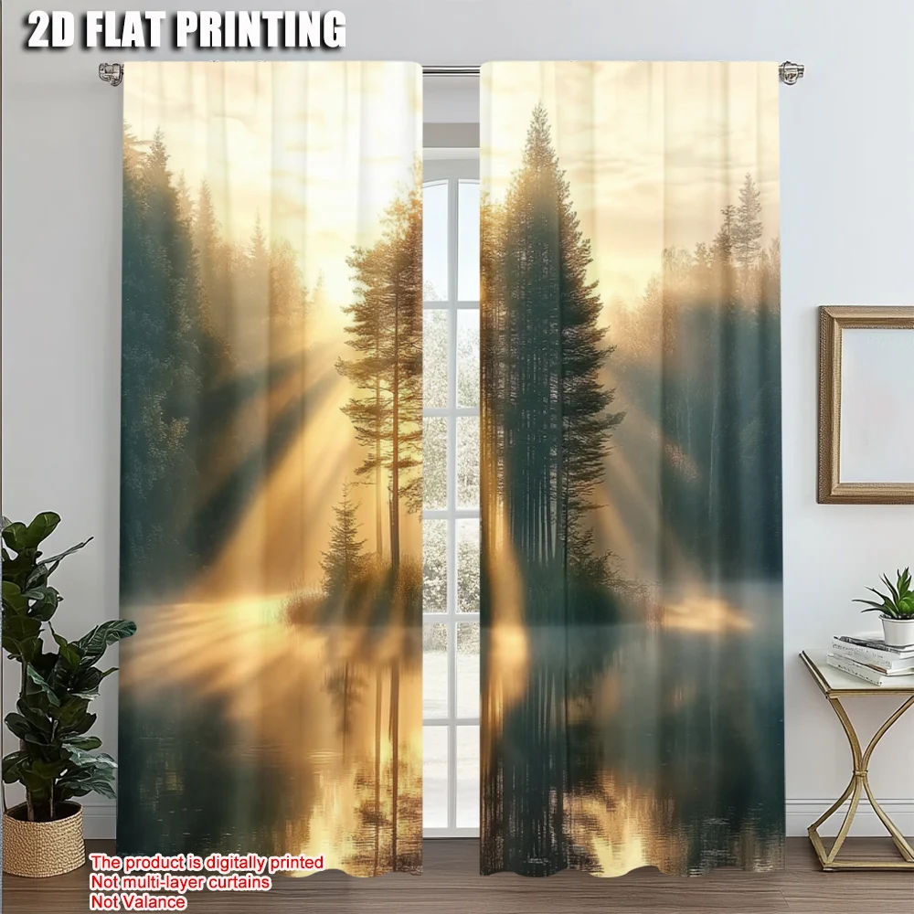 2pcs, Curtains Roller Blinds 2D print Forest Lake Scene Durable 100% Polyester Fabric (without rod) Home Decor Ldeal for
2pcs, Curtains Roller Blinds 2D print Forest Lake Scene Durable 100% Polyester Fabric (without rod) Home Decor Ldeal for
