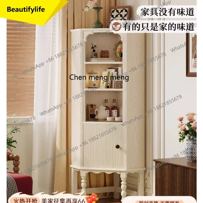 Q181 American Corner Cabinet Household Living Room All Solid Wood Corner Cabinet Cream Wind Wall Storage Cabinet
Q181 American Corner Cabinet Household Living Room All Solid Wood Corner Cabinet Cream Wind Wall Storage Cabinet