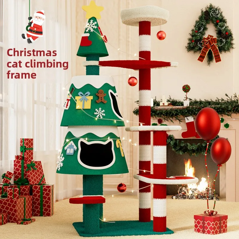 Winter Pet Christmas Colorful Large Cat Villa, Christmas Cat Crawler, Pet Christmas Home Decoration, Pet Toys, Pet Nests
Winter Pet Christmas Colorful Large Cat Villa, Christmas Cat Crawler, Pet Christmas Home Decoration, Pet Toys, Pet Nests