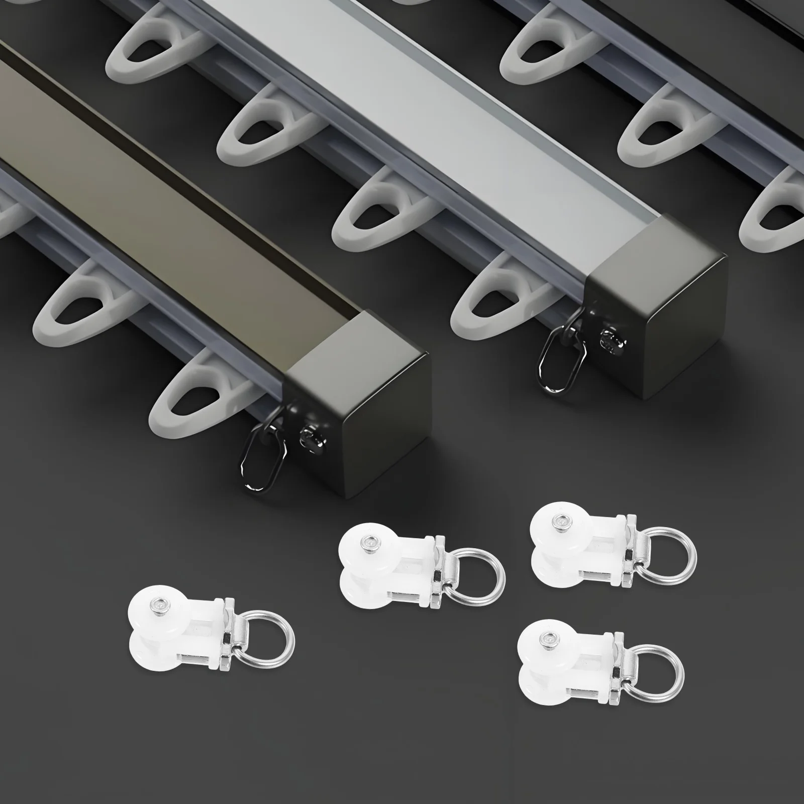 30pcs Curtain Track Pulleys Dual Alloy Wheels Smooth Sliding Noise Reduction For Heavy Curtains Residential Office Use Slide
30pcs Curtain Track Pulleys Dual Alloy Wheels Smooth Sliding Noise Reduction For Heavy Curtains Residential Office Use Slide