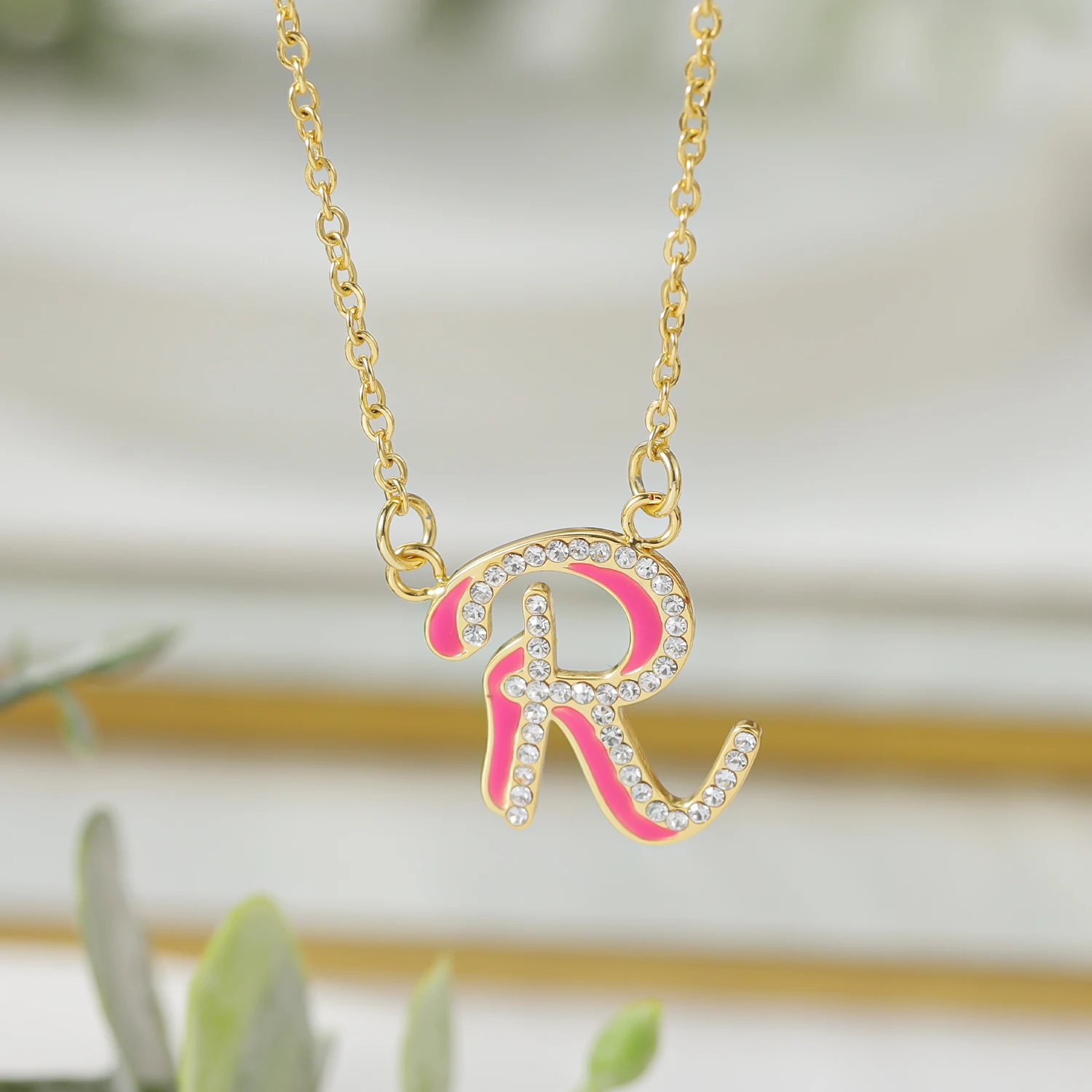 Customize Enamel Diamond Alphabet Pendant Stainless Steel Enamel Diamond Pendant 18K Gold Plated Pendant Jewelry Gift for Women
Customize Enamel Diamond Alphabet Pendant Stainless Steel Enamel Diamond Pendant 18K Gold Plated Pendant Jewelry Gift for Women