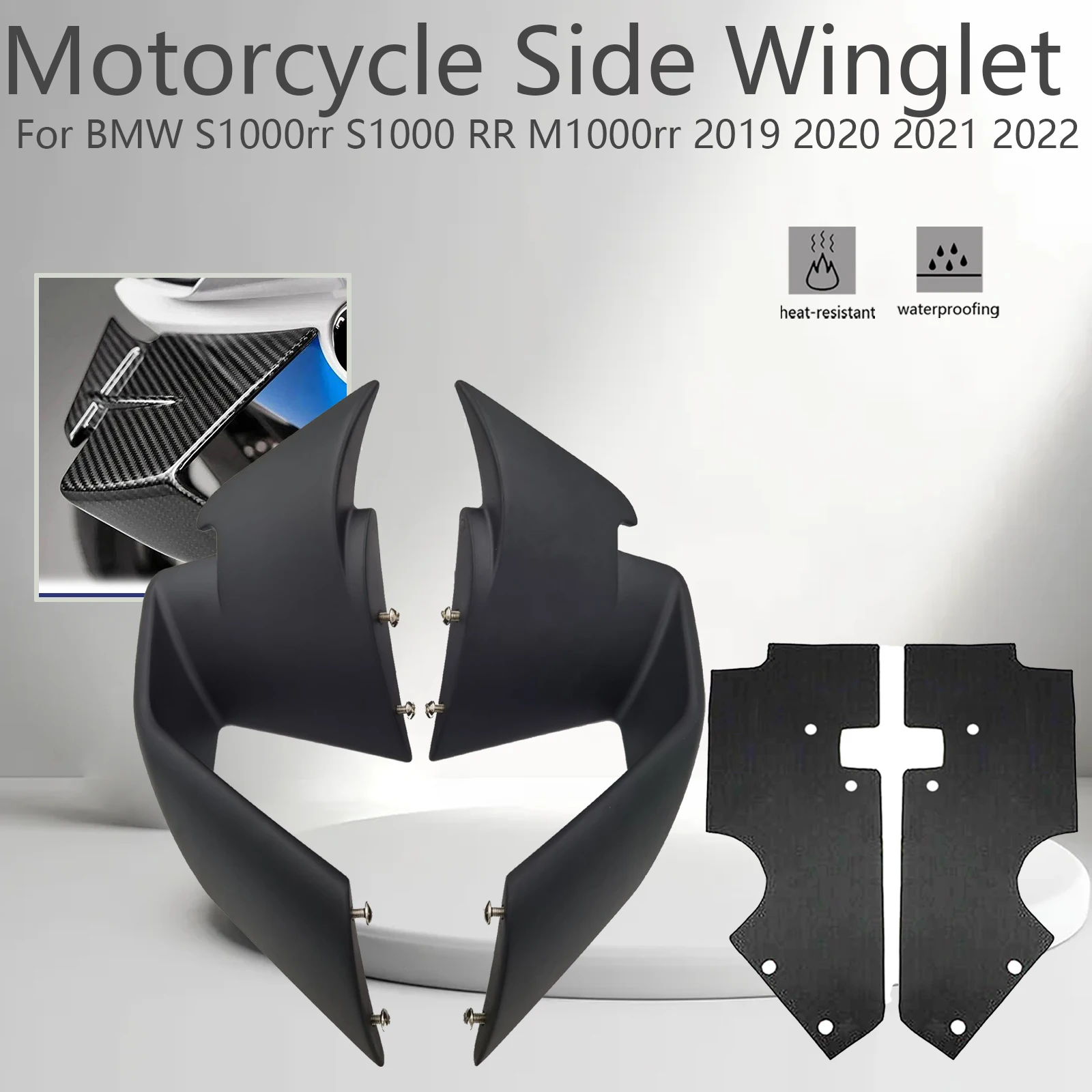 Motorcycle Accessories Winglets Spoiler Kit Fit Side Panels Fairing Fixed Wing For BMW S1000rr S1000 RR M1000rr 2019-2022
Motorcycle Accessories Winglets Spoiler Kit Fit Side Panels Fairing Fixed Wing For BMW S1000rr S1000 RR M1000rr 2019-2022