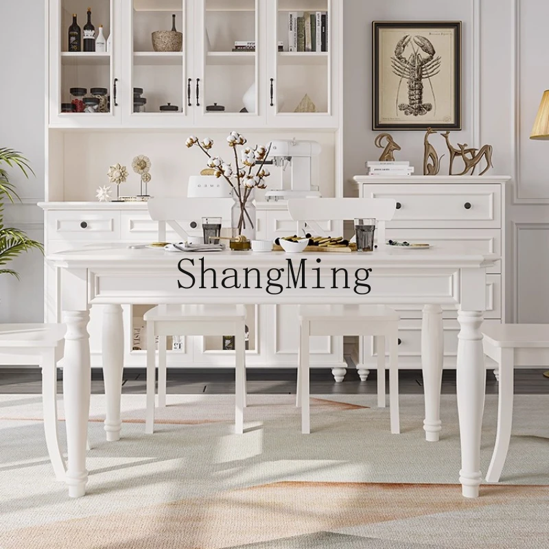 SM modern simple high-end dining table and chairs new combination solid wood home dining table
SM modern simple high-end dining table and chairs new combination solid wood home dining table