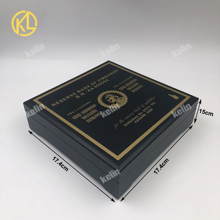 Free shipping The luxurious Nice Black Color Wooden Box for 100pcs/lot 100 Trillion Dollars Zimbabwe Gold Banknotes
Free shipping The luxurious Nice Black Color Wooden Box for 100pcs/lot 100 Trillion Dollars Zimbabwe Gold Banknotes
